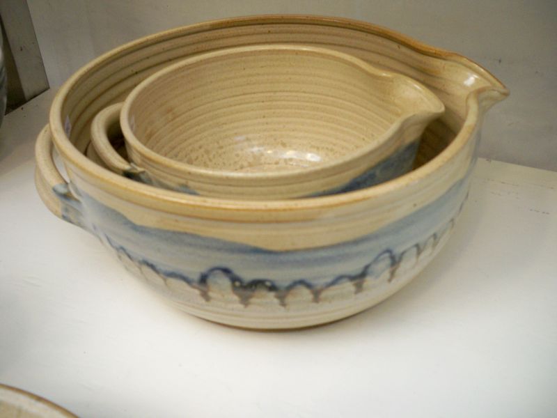 Beige Landscape Mixing Bowls