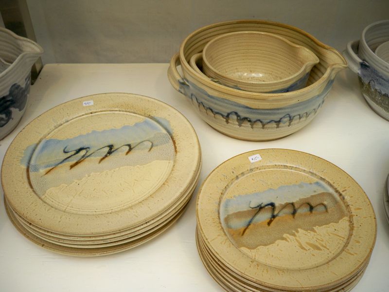 Salad Plate & Dinner Plate Beige Landscape