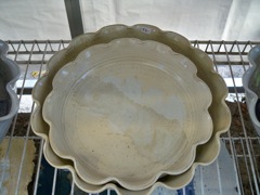 Beige Pie Dishes, Small & Large