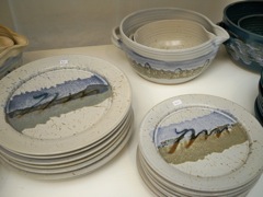 Salad Plate & Dinner Plate White Landscape